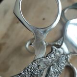 Set of two pairs of antique eggcutter scissors