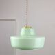 Mid-century italian glass & brass pendant lamp