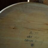 Sculptural stump chair, Brutalism, Wabi Sabi in solid pine, Swedish, 1968.