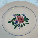 Set of four flat plates Sarreguemines Vosges