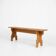 Art Deco Bench in Wood, France, 1940s