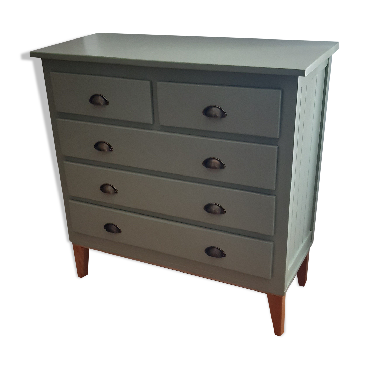 Scandinavian forest green chest of drawers