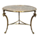 Tripod Circular Coffee Table "Aux Coqs" in Bronze and Églomisé Mirror, May