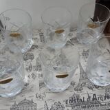 Service of 6 crystal glasses of polished Arques