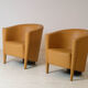 Paire de fauteuils cuir "Rich" par Antonio Citterio édition Moroso 1989