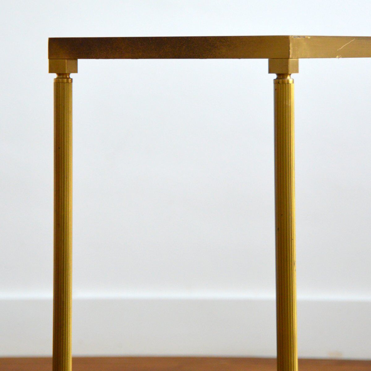 Gilded console and glass 1970s