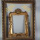 Old beveled oval mirror frame wood stucco gilding gold leaf 52x37 cm SB156