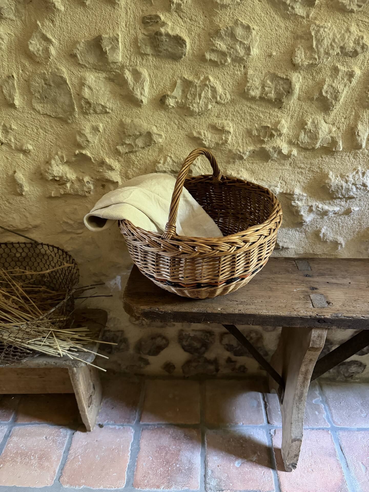 Vintage wicker basket
