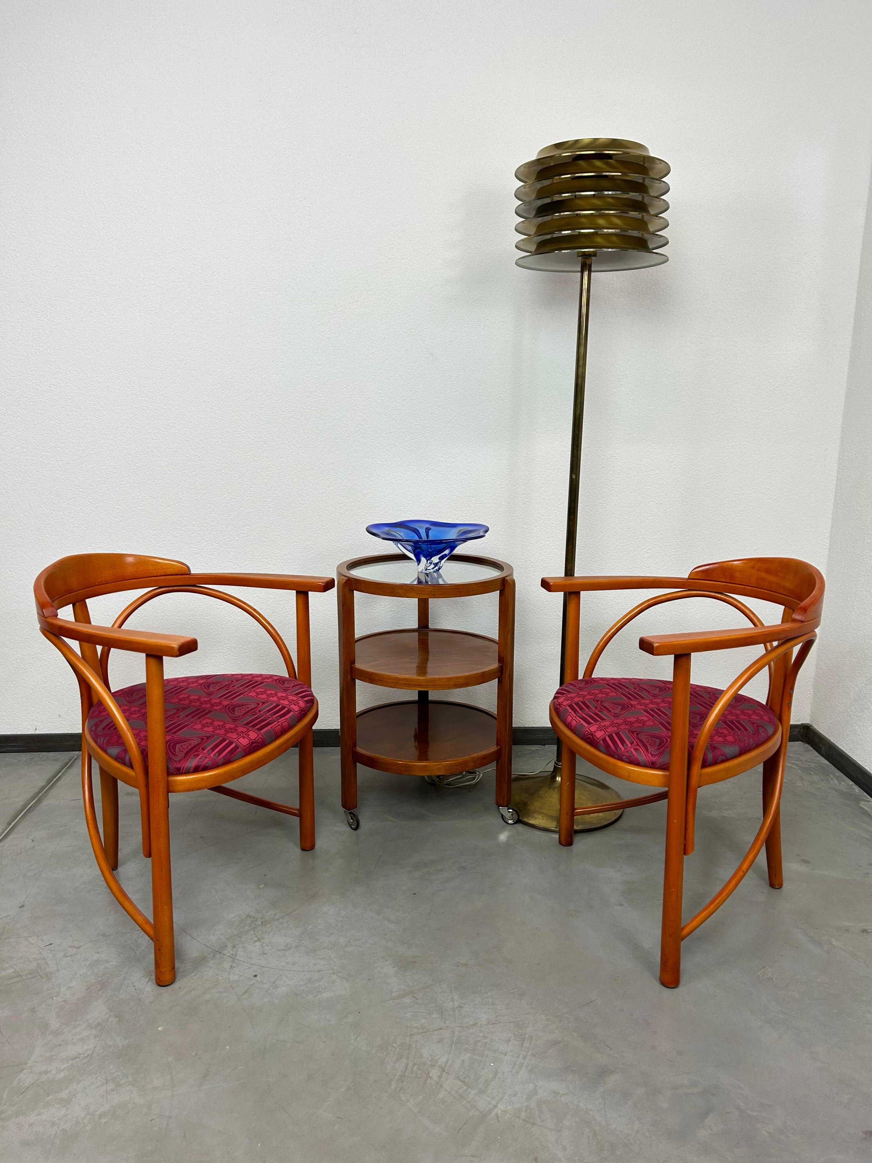 Brass floor lamp designed in the mid-century by Kari Ruokonen for Lynx Finland.