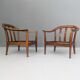 Fauteuils en bois de cerisier Wilhelm Knoll du milieu du siècle, Allemagne, années 1960