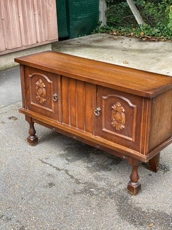 Buffet 2 corps vitré, vitrine espagnole, basque en bois