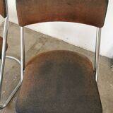 Pair of 1970 cantilever chairs, chrome