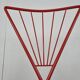 Vintage red metal dining chairs, 1980s