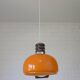 Vintage orange pendant light in mid-century modern style hanging lamp 1970