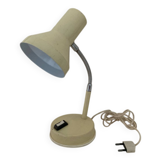 Lampe de bureau ou chevet des années 60's couleur crème et chrome