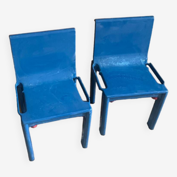 Pair of Sistema Scuola Kartell children's chairs