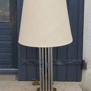 Hollywood Regency style Le Dauphin lamp from the 70s/80s in gilded brass and silver metal
