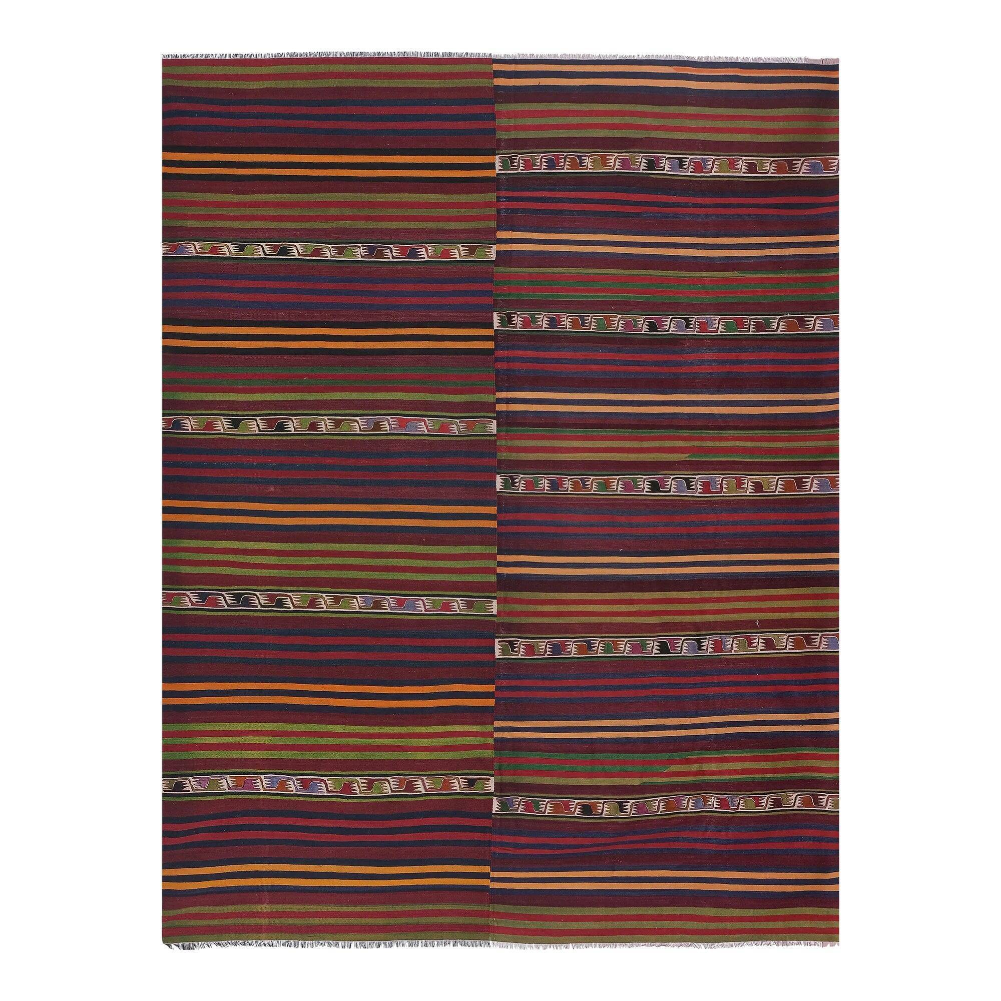 Tapis Kilim turc vintage tissé main