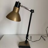Vintage 1950s industrial lamp, Super Chrome champagne finish - 55 cm