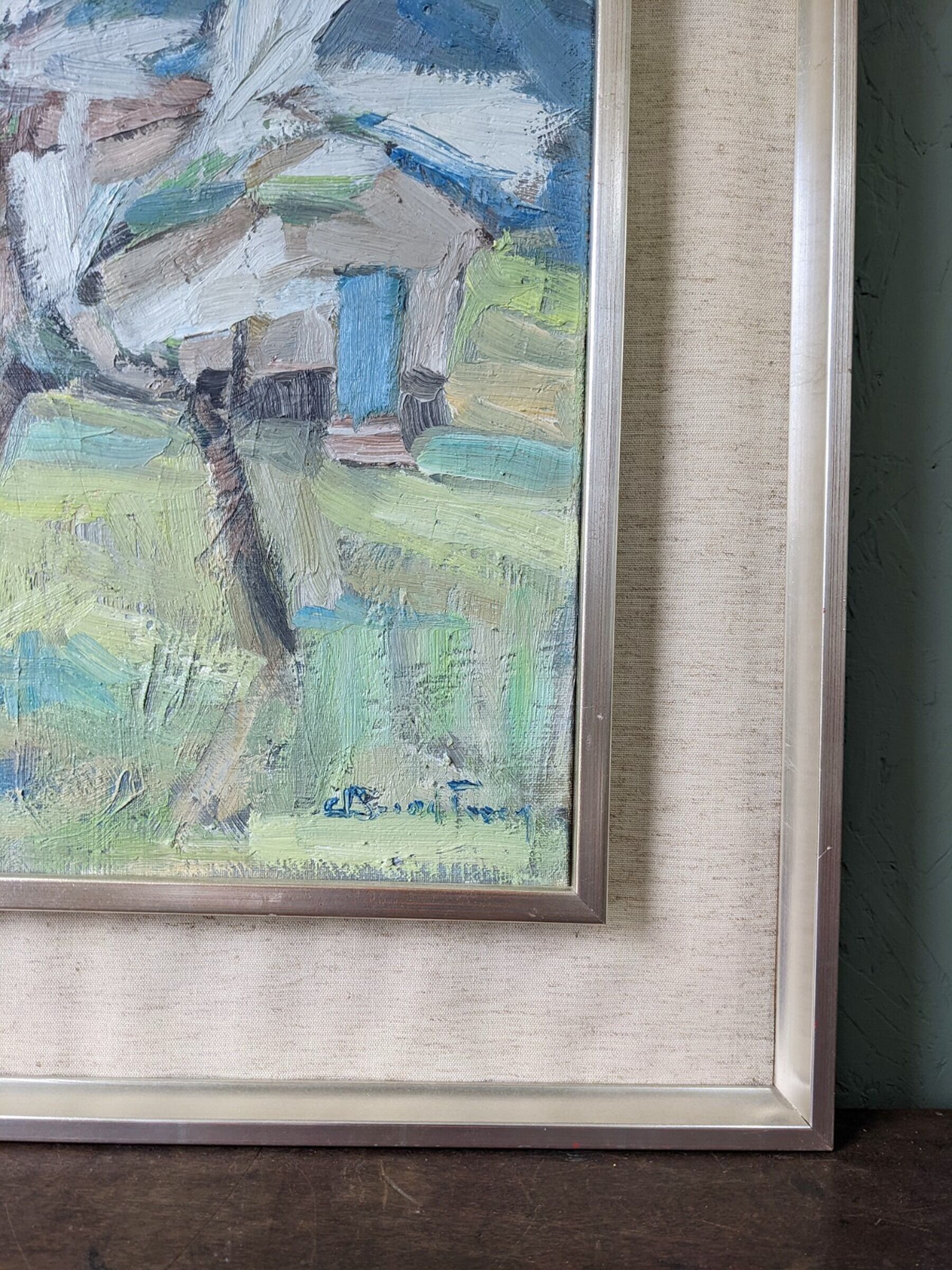 Mid-century oil painting