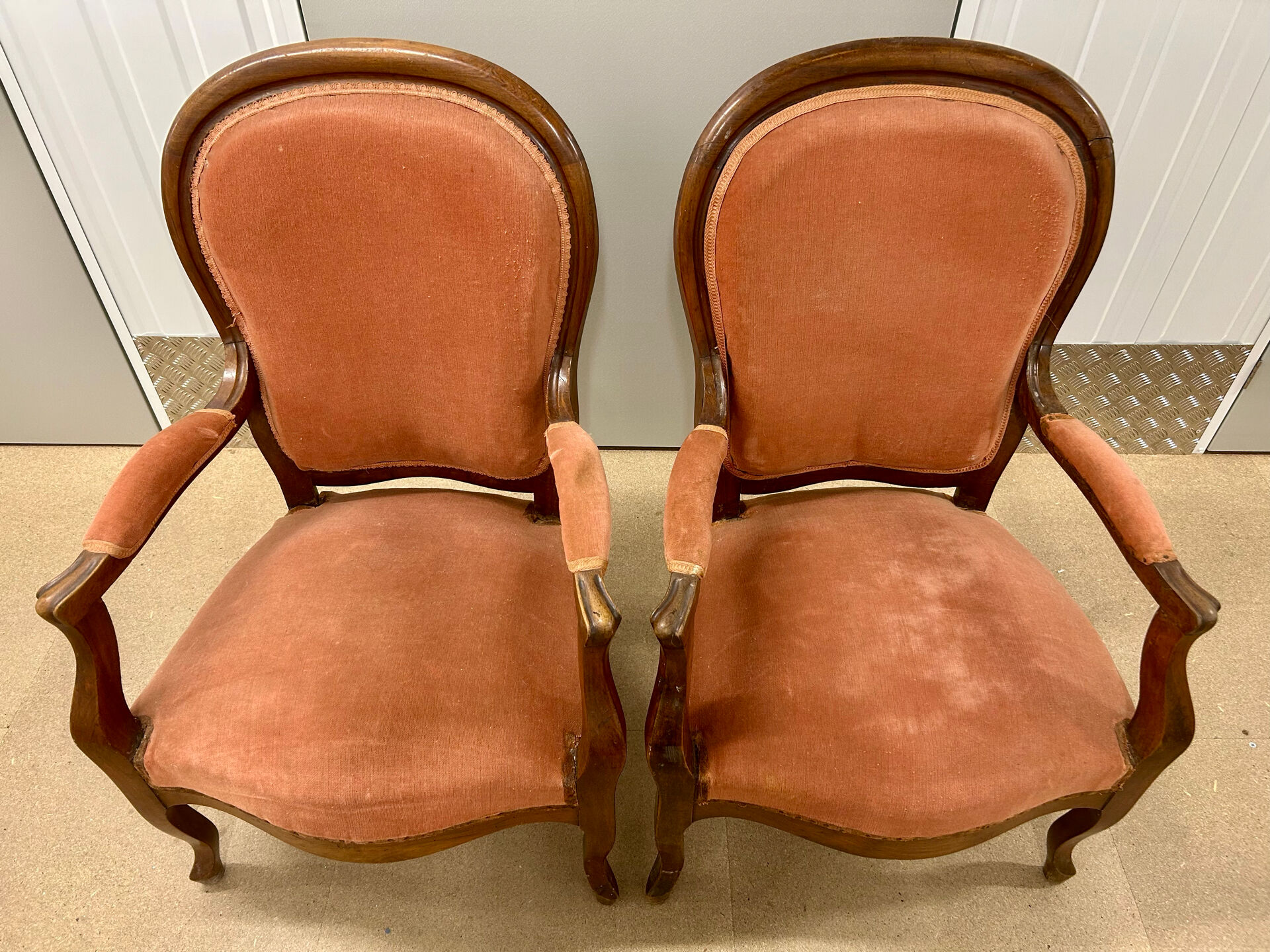 Pair of Voltaire armchairs in the Napoléon III style (19th century)