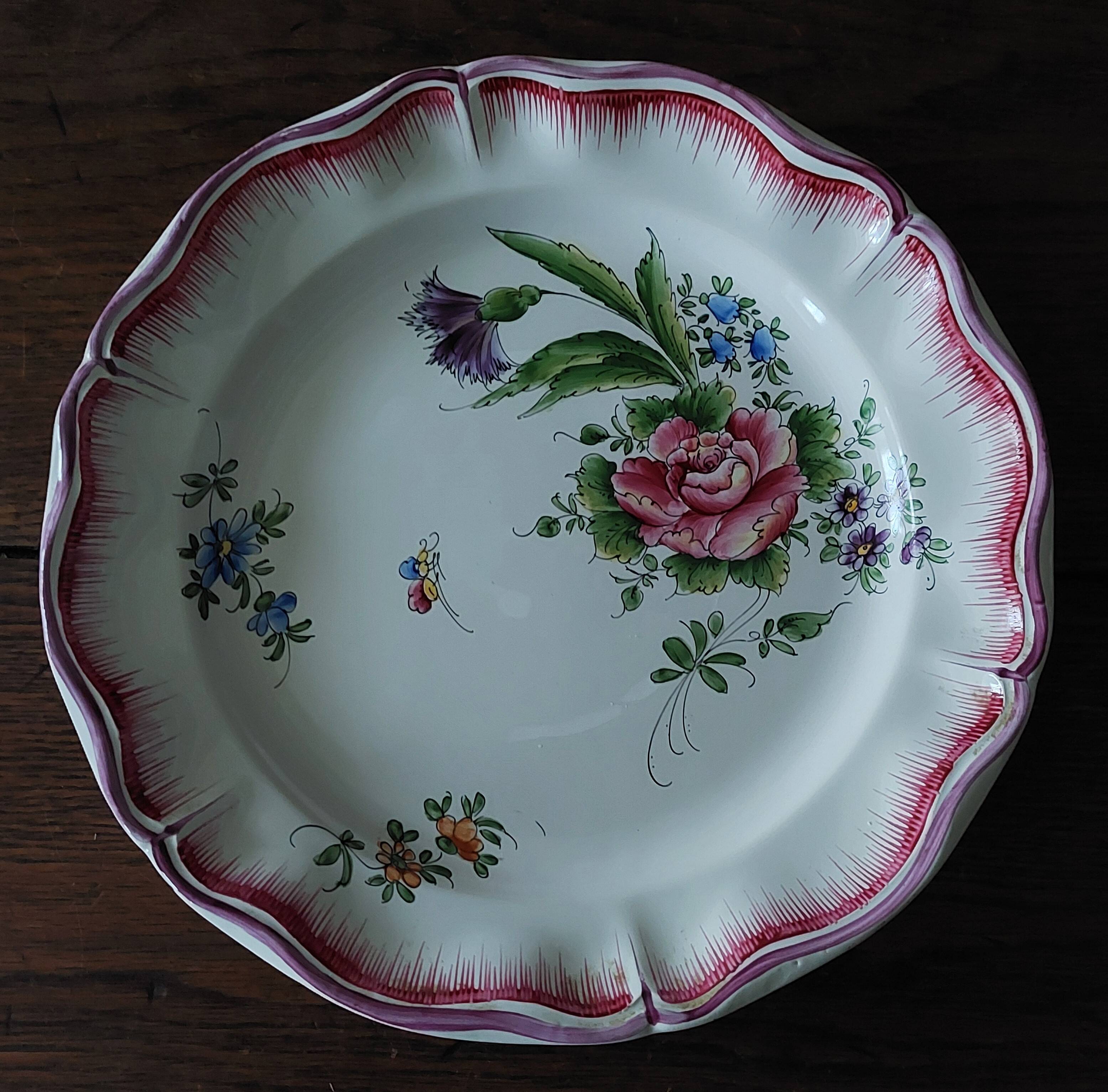 Hollow plate earthenware with eastern decor