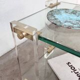 Glass and Plexiglas consoles from the 80s