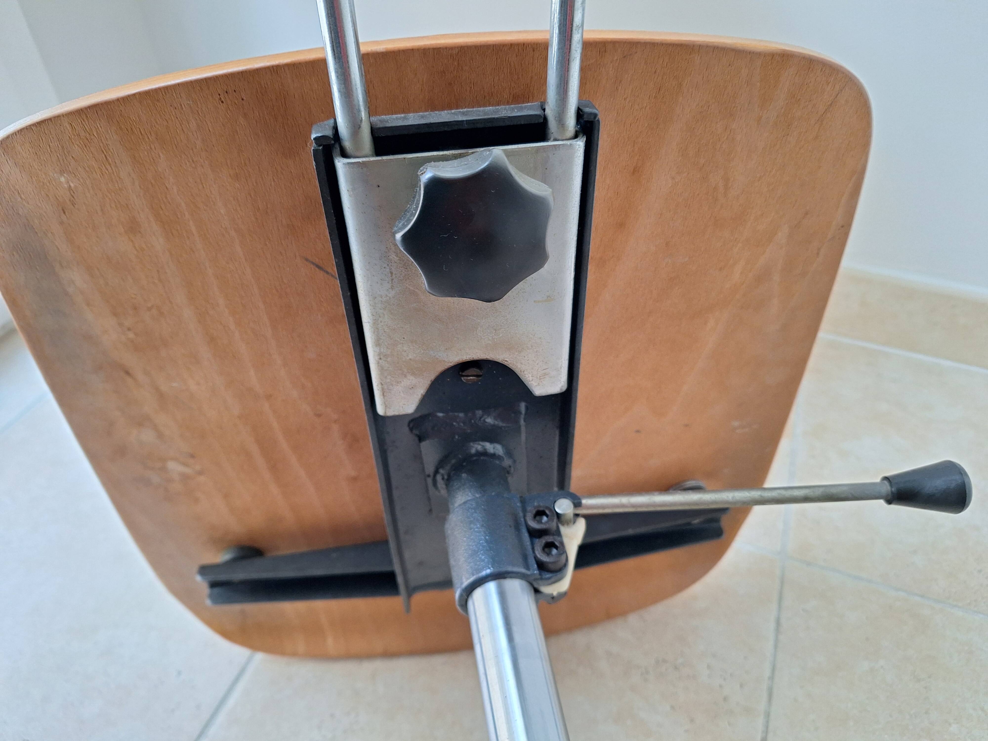 Mid-Century Industrial Office Chair Adjustable Swivel Vintage Stol Kamnik 60s/70s