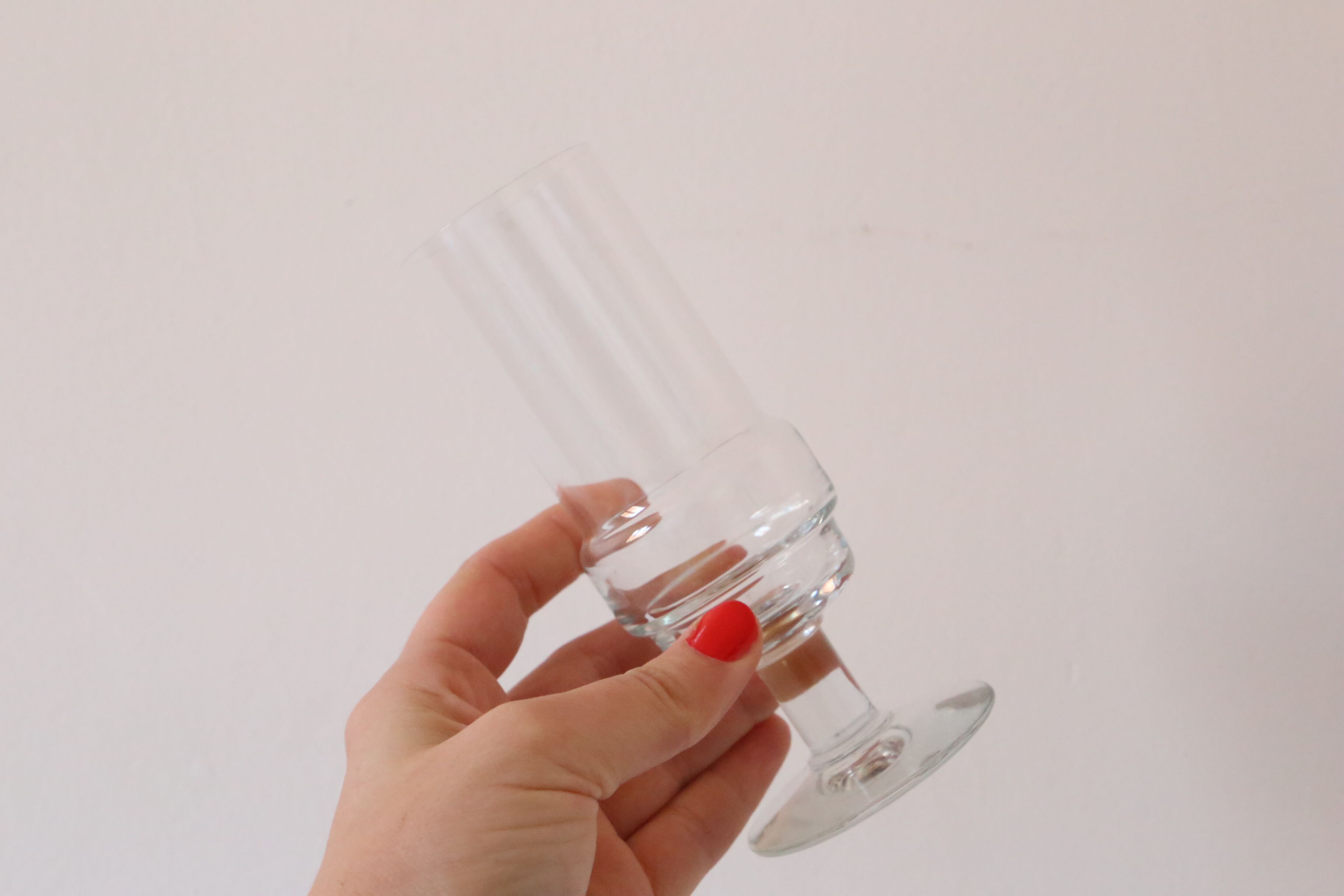 Lot of 6 glass champagne flutes, vintage