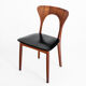 Suite de 6 chaises "Pierre". Palissandre. Niels Koefoed. Danemark, 60s