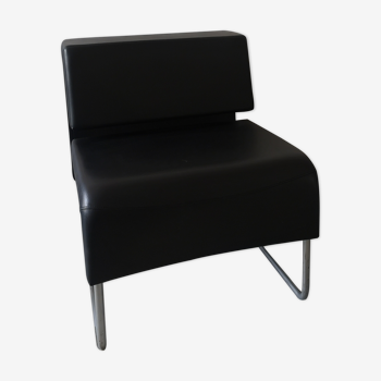 Chauffeuse design en cuir de veau