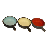Lot de 3 poêlons colorés en fer