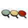Set of 3 colored iron pans