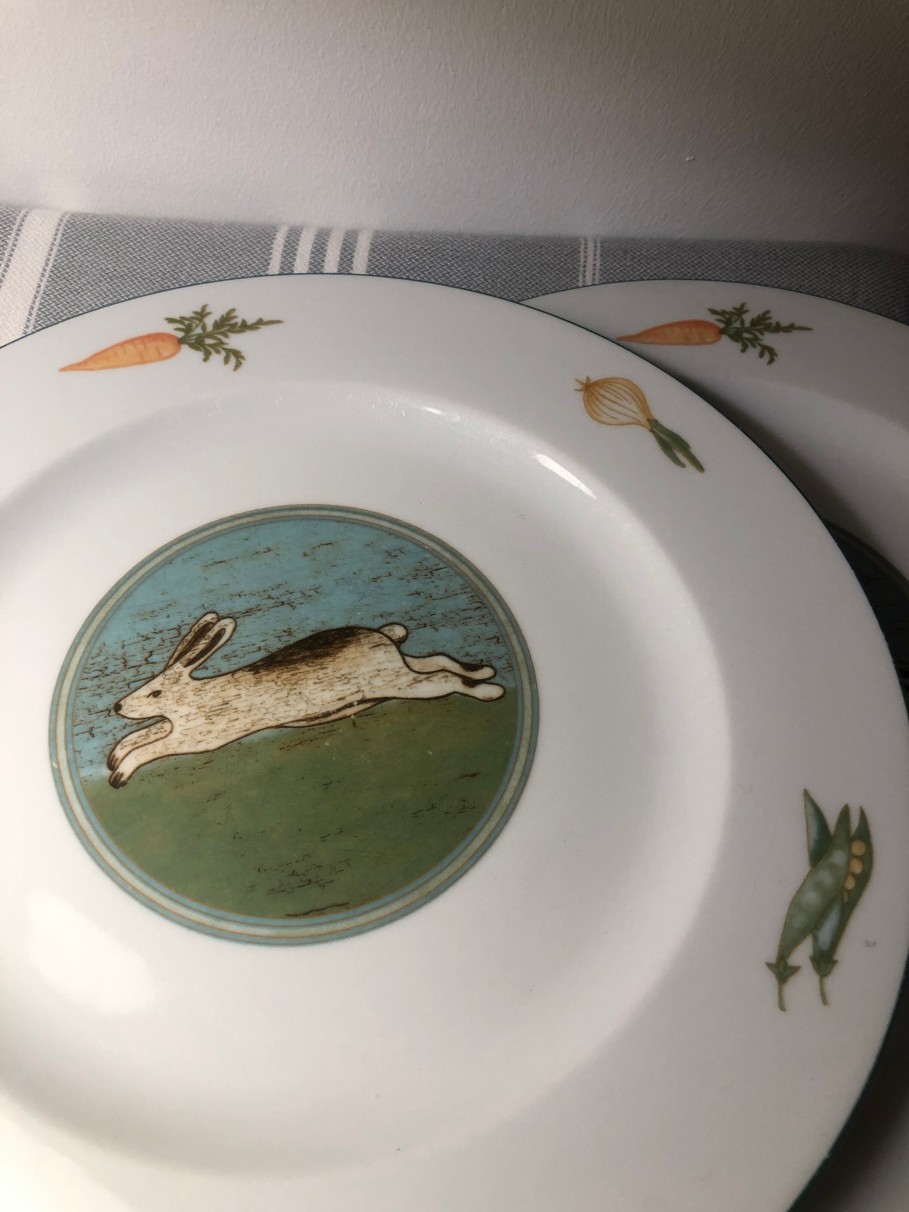 Hunter plates in fine German porcelain GIESCHE