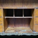 Antique painted pine desk or secretaire with wall unit from Germany late 1800s.