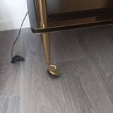Vintage TV bar cabinet on casters