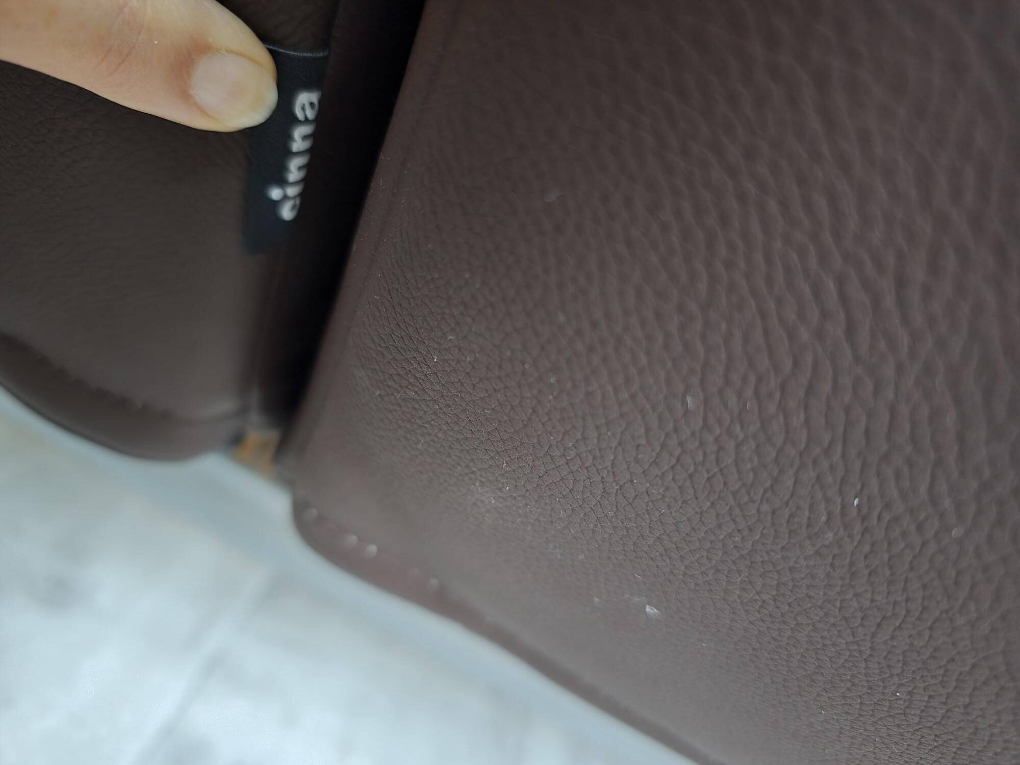 Cinna Mourgue Pascal 3-seater brown leather sofa