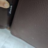 Cinna Mourgue Pascal 3-seater brown leather sofa