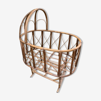 Vintage cradle year 60/70 rattan