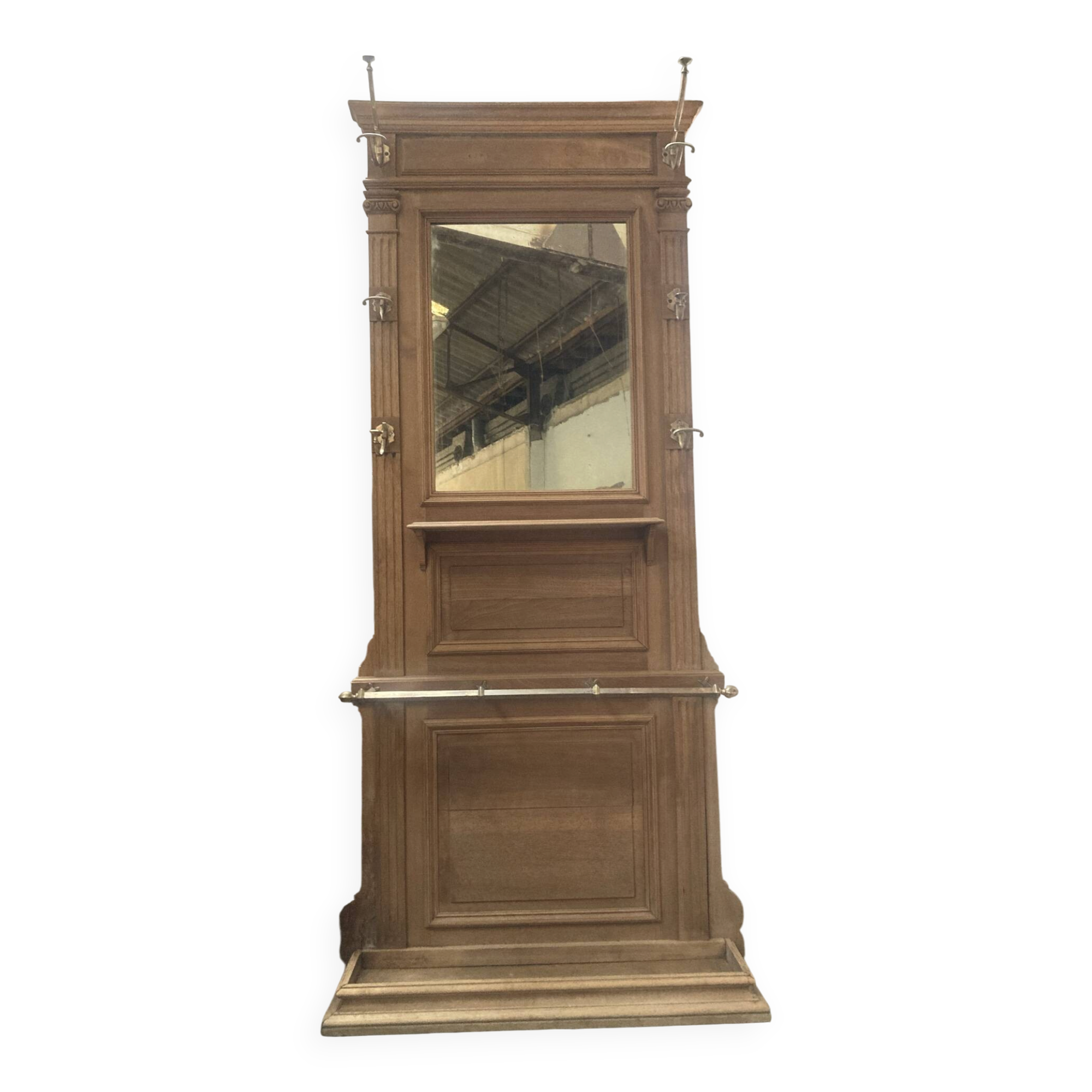 Coat rack wardrobe in wood, Napoleon III style.