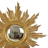 Large Deknudt Sunburst Gold Leaf Sun Mirror Sixties