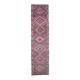1970s Turkish handmade wool pink diamond runner 82x337