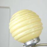 Lustre à sphère jaune Art Déco Italien