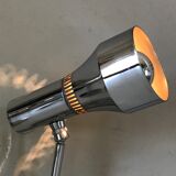 Pair of chrome wall lamps with ball joints design 70 years