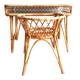 Rattan desk and chair with braces 1960