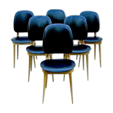 Set of 6 Baumann chairs model Vintage Pegasus 1960