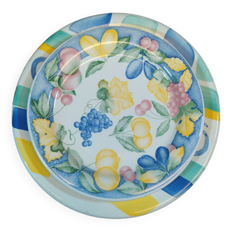 Duo Assiettes Dépareillées Motifs Pastels