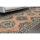 1970s Vintage Turkish Hand-Knotted Wool Cotton Orange Area Rug 138x394