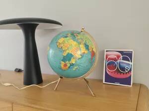 Taride luminous globe 1960 - glass world map