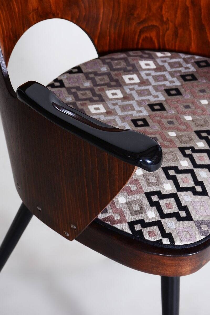 Set of Mid-Century Armchairs in Beech attributed to Oswald Heardtl, 1950s